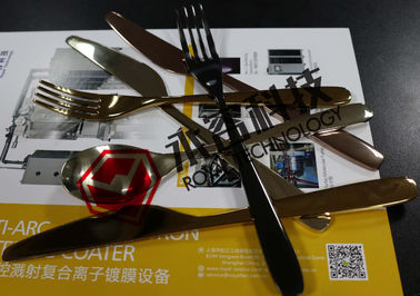 الفولاذ المقاوم للصدأ سكين / شوكة / ملاعق PVD آلة طلاء الديكور