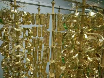 TiN Gold Coating on Jewelry، 24K حقيقي الذهب الاخرق ترسب على الساعات ، مجوهرات الذهب طلاء PVD