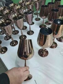خدمة طلاء PVD على حامل الشموع الزجاجي ، أدوات تزيين الزجاج بواسطة طلاء PVD