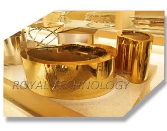 معدات طلاء الذهب القصدير لبلاط السيراميك ، آلة طلاء النيترريد التيتانيوم Pvd