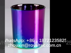 نصف لون قوس قزح على الأواني الزجاجية